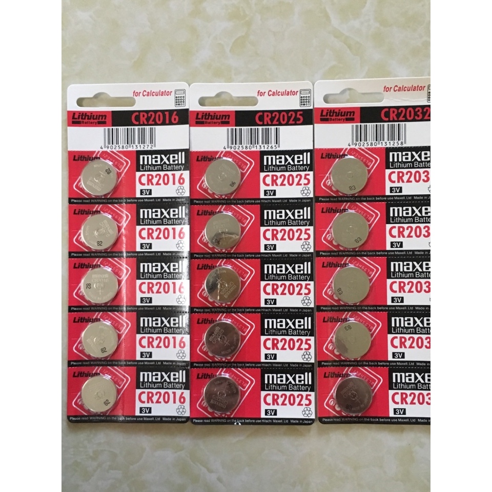 [Bán lẻ theo viên] Pin Maxell CR2016 - CR2025 - CR2032 - AA - AAA (Chính hãng)