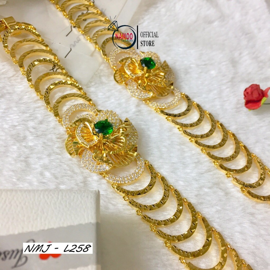 Lắc tay Hoa Mai Nữ L258, lắc tay mạ vàng Namoo Jewelry