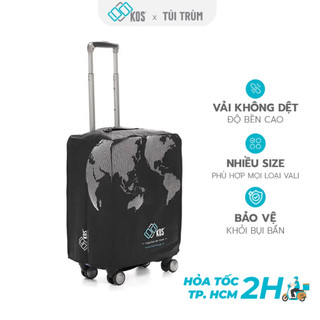 Túi Trùm Vali Vải Không Dệt KOS, Áo Trùm Vali Chống Bụi Bẩn, Bọc Vali Chống Trầy Xước, Chống mài mòn