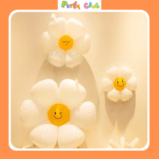 Bóng hình hoa cúc trắng - bóng hoa mặt cười trang trí sinh nhật size đại