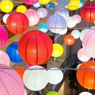 Đèn Lồng Nhiều Màu Trang Trí Tết/Đám Cưới/Lễ Hội Size 25cm