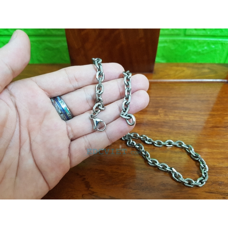 Dây chuyền titanium bản 6.5mm