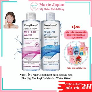 Nước Tẩy Trang Compliment Sạch Sâu Dịu Nhẹ Phù Hợp Mọi Loại Da Micellar Water 400ml