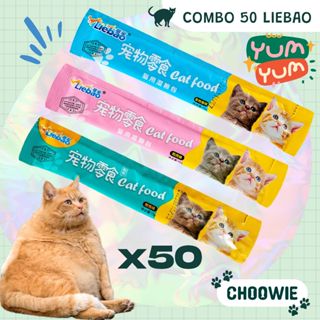 Combo 50 thanh súp thưởng Liebao dành cho mèo | Súp thưởng cho mèo