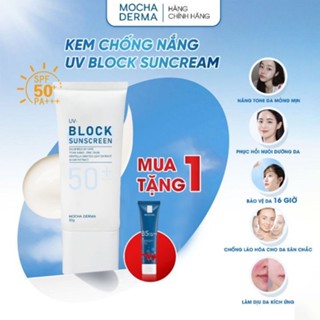 Kem Chống Nắng Phục Hồi Mocha Derma 50g Kiềm Dầu 16H, Suncream Nâng Tone Mỏng Nhẹ