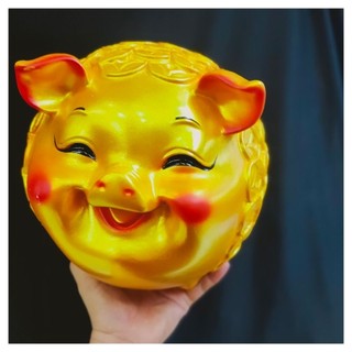 Heo đất tiết kiệm đồng tiền vàng size m chứa được 1000 tờ