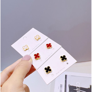 Bông tai cỏ 4 lá 1cm