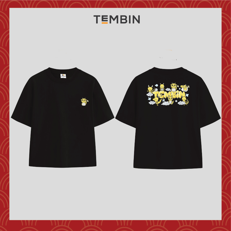 Áo Thun Form Boxy TEMBIN Graphic Dragon