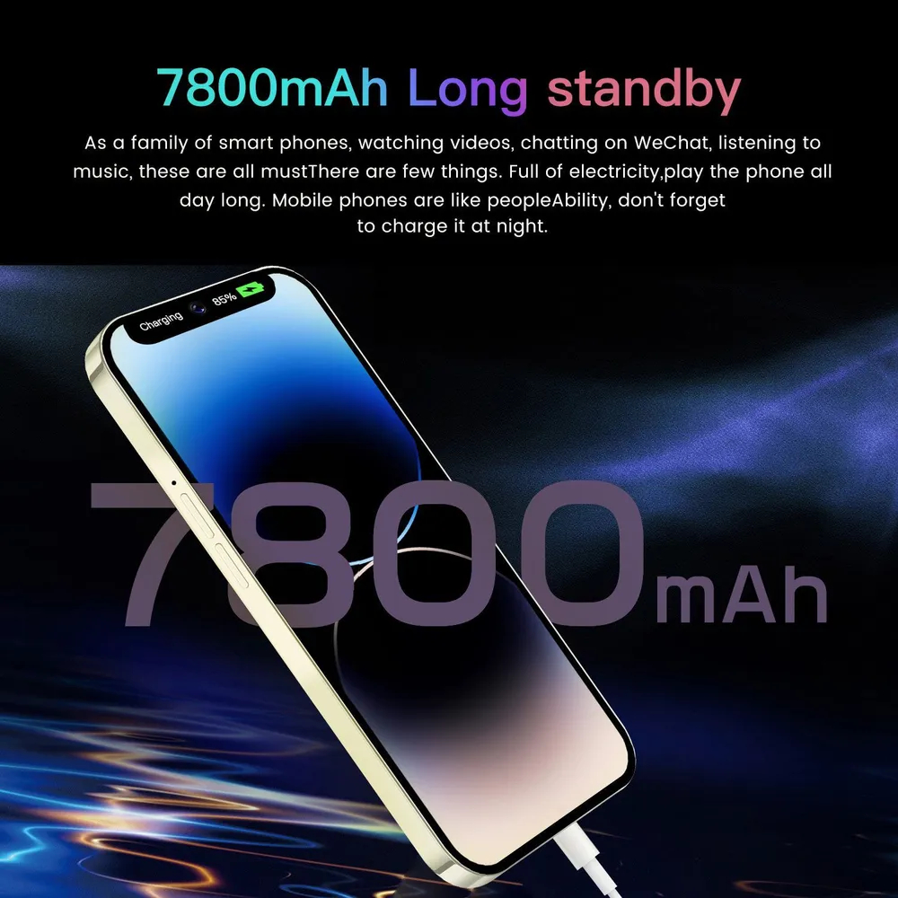 OPP0 NB98 12 + 512GB Điện thoại thông minh màn hình HD 6,8 inch Điện thoại thông minh Android 13 Thời lượng pin dài 7800 | BigBuy360 - bigbuy360.vn