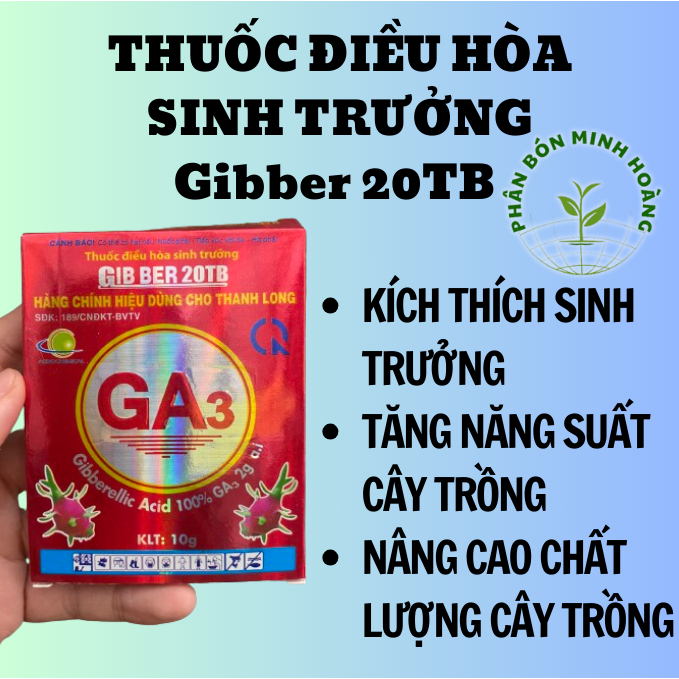 GA3 GIBBER 20TB VIÊN 10gr Kích thích sinh trưởng cây trồng MÃ D011