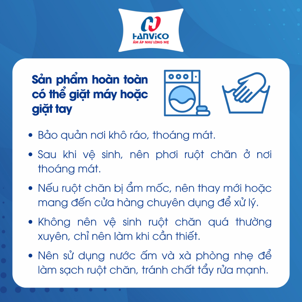 Ruột chăn đông Hanvico TCM cao cấp