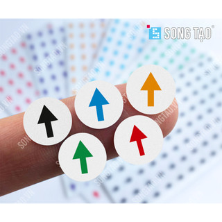 Nhãn Decal Mũi Tên Dán Lỗi Sản Phẩm - Đường Kính 1.1 cm - 1 Xấp 1040 Nhãn