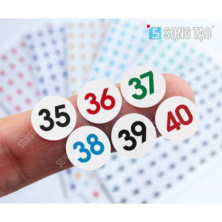 Nhãn Decal Size Giày Dép (Size 35 - 43) - 1 Xấp 1040 Nhãn