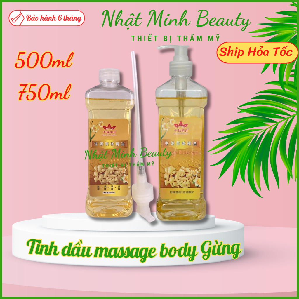 Tinh Dầu Massage Body Gừng trơn 500ml và 750ml