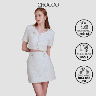 Set áo váy tiểu thư thiết kế CHOCOO CASSINI LACE SET chất liệu ren cotton có đệm vai, khoét lưng sang trọng và quyến rũ