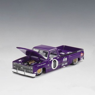 Xe mô hình mini gt 1/64 chevrolet silverado dually kaido v1