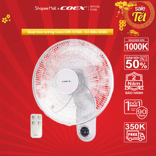 Quạt treo tường Coex CW-7210A - Điều khiển từ xa