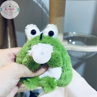Móc khóa ếch bông xanh kute