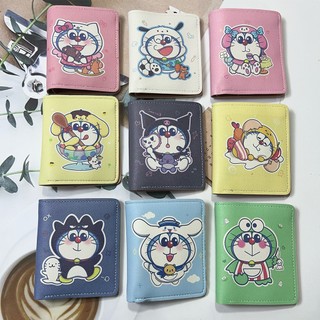 Ví bóp nữ mini dáng ngắn cầm tay họa tiết hình Doraemon dễ thương nhiều màu thời trang EMOJI VN101