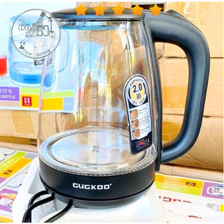 Ấm siêu tốc thủy tinh 2 lít - bình đun nước siêu tốc trong suốt 1500w