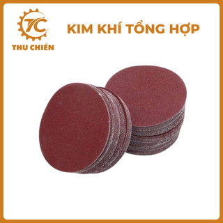 Giấy nhám tròn 💥 hàng loại 1 💥 giấy nhám mịn thô chà gỗ giấy ráp dính 100mm gnt-100