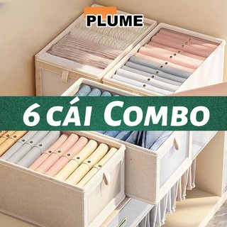  【Combo hộp vải đựng quần áo khung thép Hộp đựng đồ đa năng Hộp đựng đồ gấp Kháng khuẩn và chống ẩm 