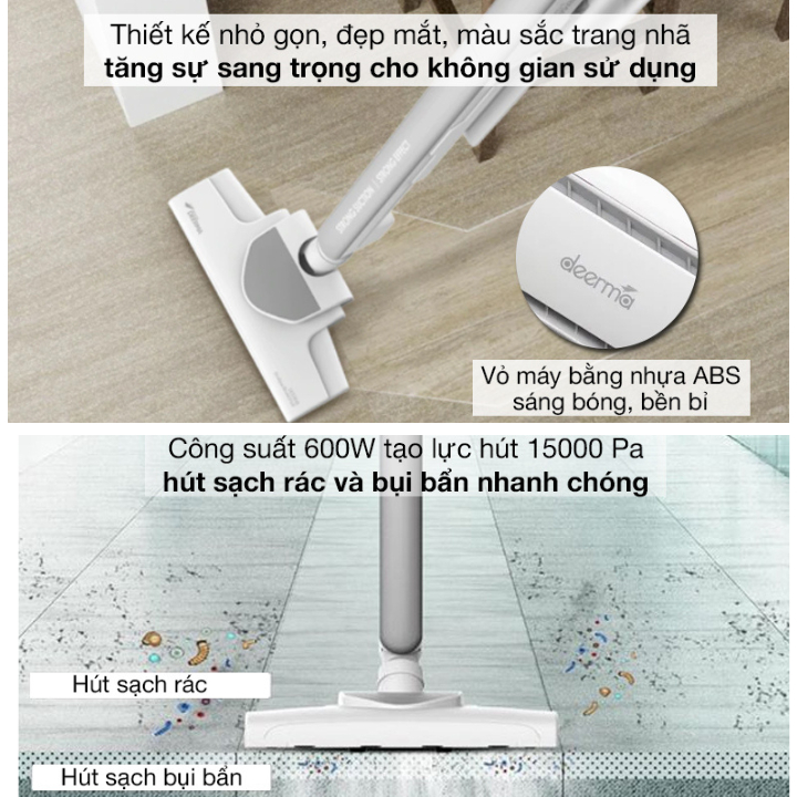Máy Hút Bụi Cầm Tay DEERMA DX700 -Công nghệ lốc xoáy - Pro Cyclone, Rocket Vacuum hiện đại - Máy Hút Bụi Giường Đệm