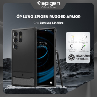 Ốp lưng cho Spigen Rugged Armor cho Samsung Galaxy S24 Ultra - Sức Mạnh và Phong Cách Hoàn Hảo, Hàng Chính Hãng
