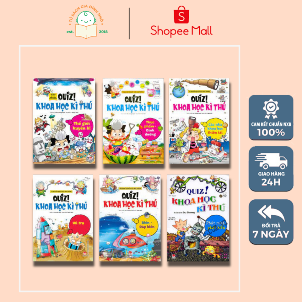 Sách - Quiz Khoa học kì thú - Trọn bộ 20 tập: Nam Cực Bắc Cực/Khủng hoảng rác thải/Thực phẩm Dinh dư