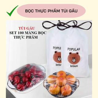 Màng bọc thực phẩm túi 100 chiếc, màng bọc tóc khi tắm
