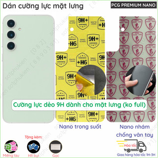 Dán cường lực mặt lưng Samsung S24 Ultra/ S24+ (s24 plus)/ S24/ S23/ S23+ (s23 plus)/ S23 FE/ S22/ S22+ dẻo nano 9H+