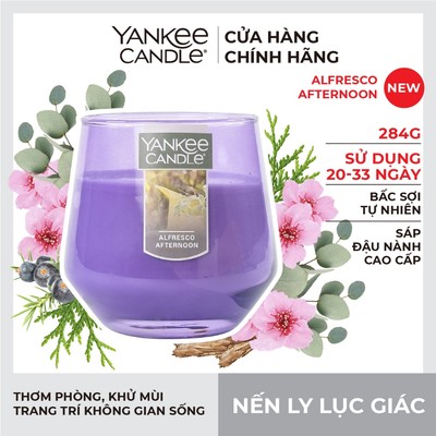 Nến Ly Lục Giác Sáp Đậu Nành 284gram từ Yankee Candle - Alfresco Afternoon