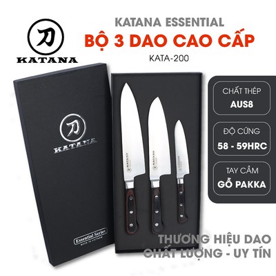 Dao Bếp Chính Hãng Thương Hiệu KATANA Essential Tiêu Chuẩn An Toàn Nhật Bản Chống Gỉ - Dao Thái, Dao Chặt và Dao Gọt Tỉa