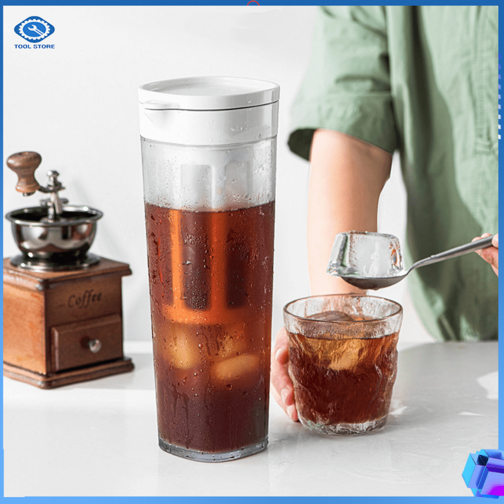 【HCM 24H】Bình pha cafe COLD BREW (cà phê ủ lạnh) nhựa nguyên sinh ABS 1.1L-Lọc cốc-Gờ cafe