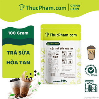 100G Bột Trà Sữa Hòa Tan Uống Liền ThucPham.com - Vị Hồng Trà, Matcha, Dâu, Việt Quất...Béo Ngậy, Đậm Vị Trà