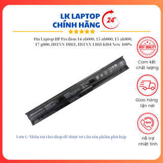 Pin laptop hp pavilion 14-ab000, 15-ab000, 15-ak000, 17-g000, hstnn-db6t, hstnn-lb6s ki04 new 100%