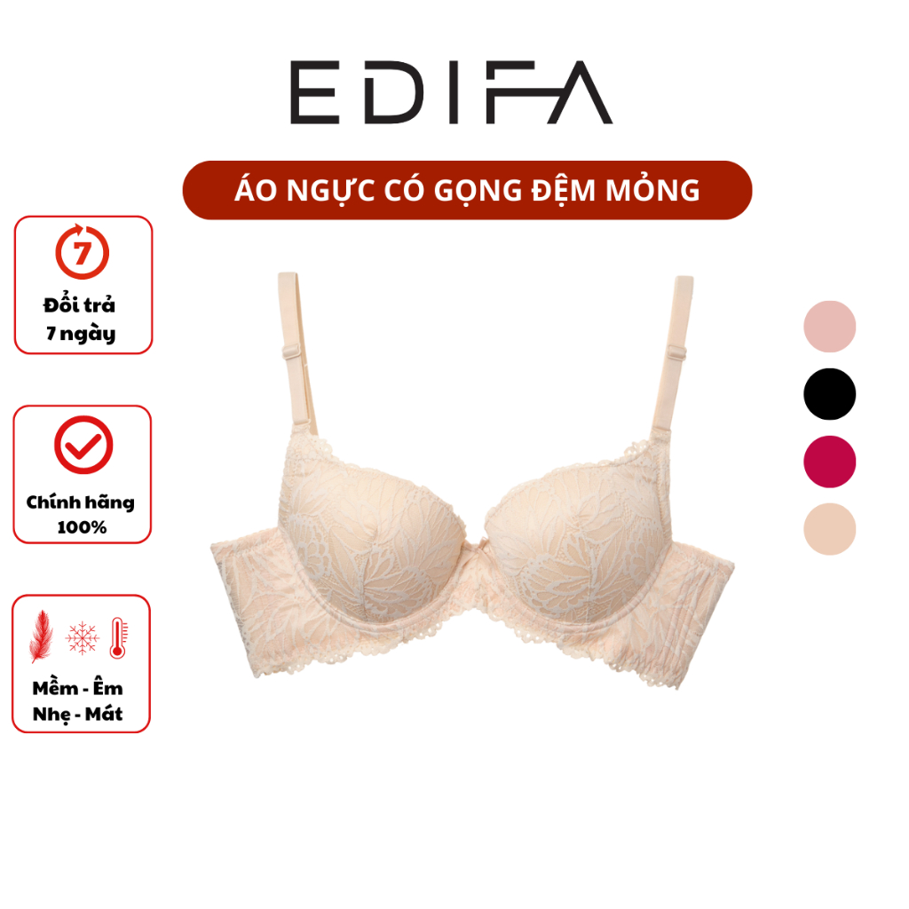 Áo lót ngực nữ Lorencia có gọng, mút mỏng, cúp ren GLK 195