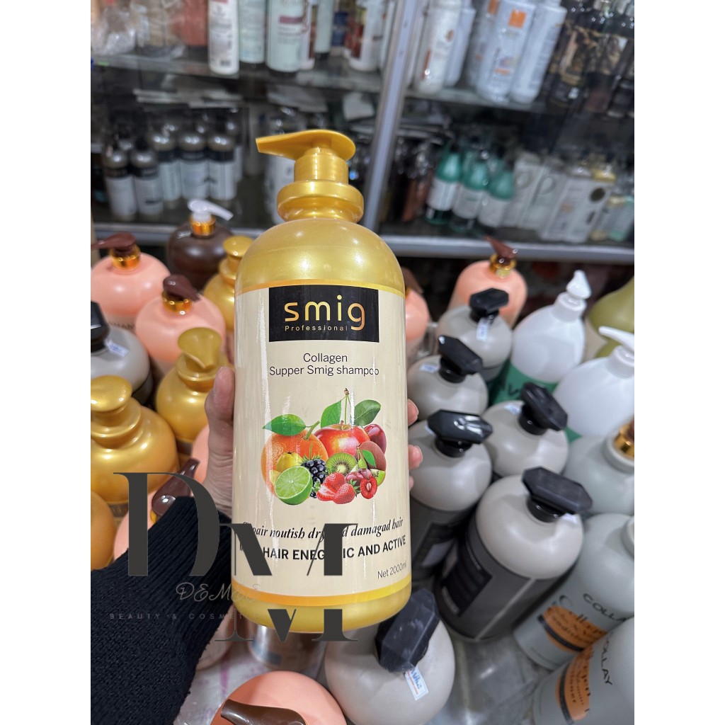 Cặp Gội - Xả  SMIG TRÁI CÂY THƠM MỀM MƯỢT 2000ML