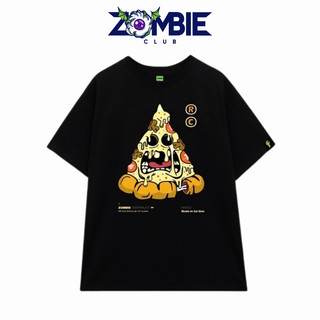 Áo thun Zombie Club x PAMIN Pizza vải thun cotton cao cấp định lượng 250gsm ZB019