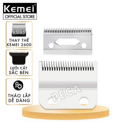 Bộ lưỡi tông đơ thay thế làm bằng thép không gỉ dùng cho các dòng tông chuyên nghiệp Kemei KM-2600