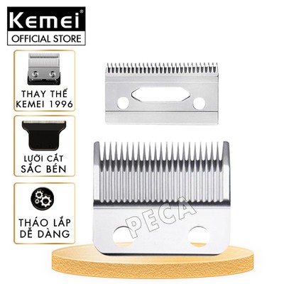 Bộ lưỡi tông đơ thay thế làm bằng thép không gỉ dùng cho các dòng tông chuyên nghiệp Kemei KM-1996