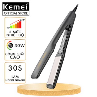 Máy duỗi tóc Kemei KM-2513/ 2518 nhiều mức nhiệt phù hợp với mọi loại tóc bảng nhiệt phủ gốm dùng là tóc, uốn sóng