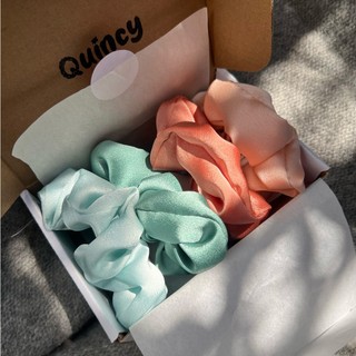 [Handmade] Cột tóc Scrunchies lụa mềm cao cấp, vải bóng đẹp