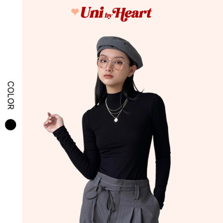 Áo thun dài tay nữ Quinn Top AGN07 dáng ôm, giữ nhiệt, cổ cao 5 phân - Uni By Heart