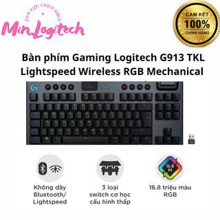 Bàn phím Gaming Logitech G913 TKL Lightspeed Wireless RGB Mechanical - Sản Phẩm Chính Hãng