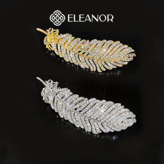 Kẹp tóc nữ Eleanor Accessories lông vũ kẹp tóc mái đính đá phụ kiện tóc phong cách Hàn Quốc 6673