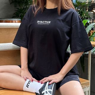 Áo thun form oversize RYACTIVE - RYACTIVE ESSENTIAL TEE màu đen