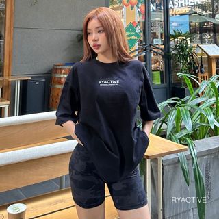 Áo thun form oversize ryactive - ryactive essential tee màu đen