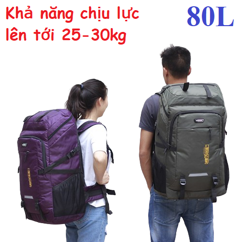 Balo du lịch dung tích lớn 80L đựng hành lý đồ cá nhân, Máy tính....M267