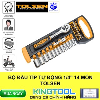 Bộ đầu tuýp tự động 1/4, 3/8, 1/2 tolsen - hàng chính hãng